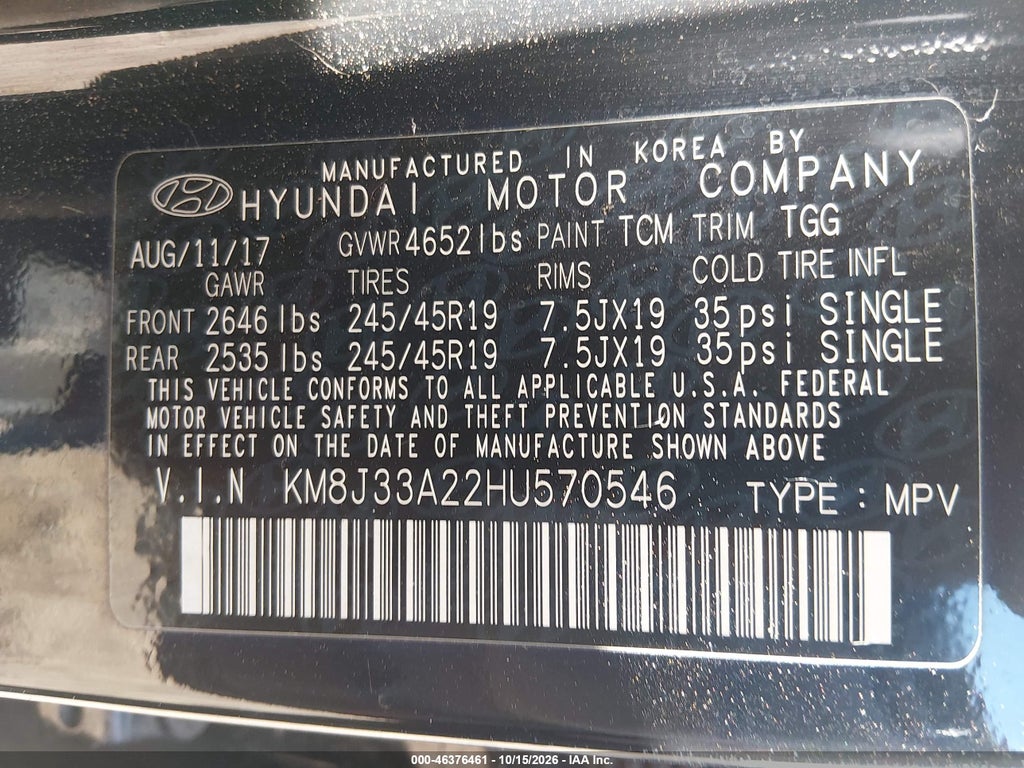 2017 Hyundai Tucson Value photo 9