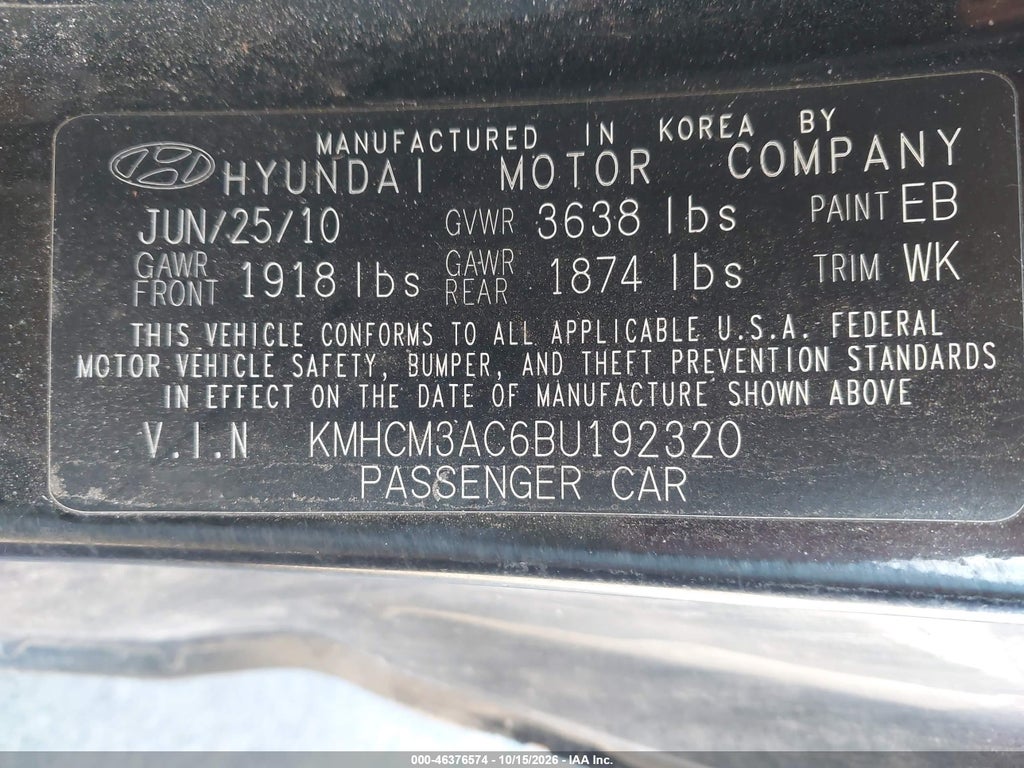 2011 Hyundai Accent GL photo 9