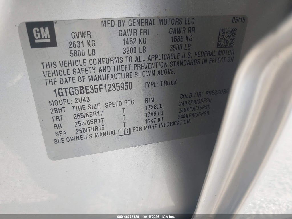 2015 GMC Canyon 2WD SLE photo 9