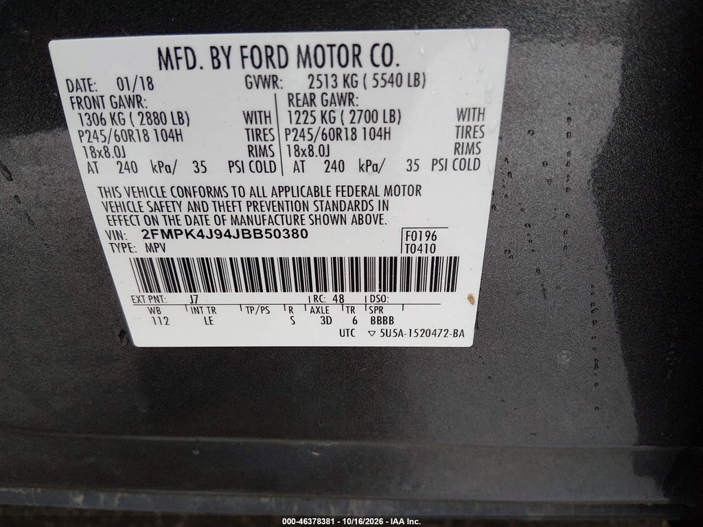 2018 Ford Edge SEL photo 9