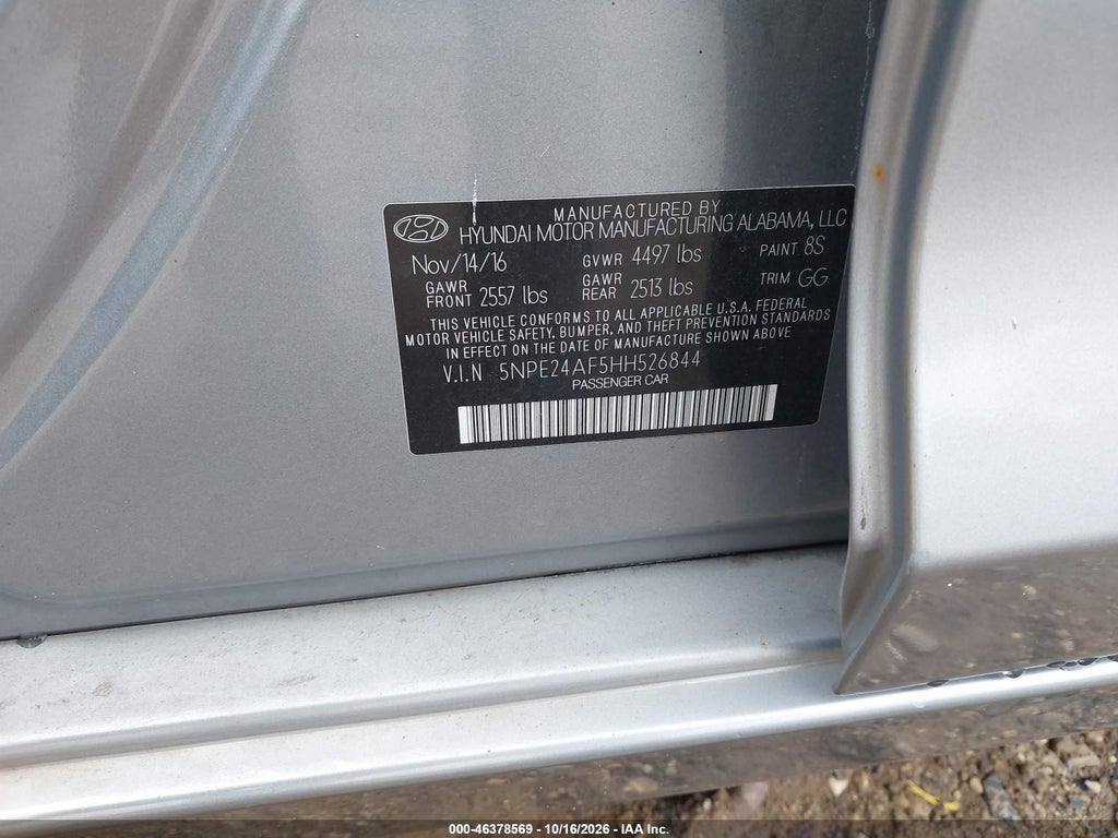 2017 Hyundai Sonata SE photo 9