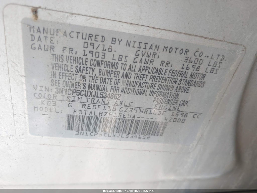 2018 Nissan Kicks S photo 9