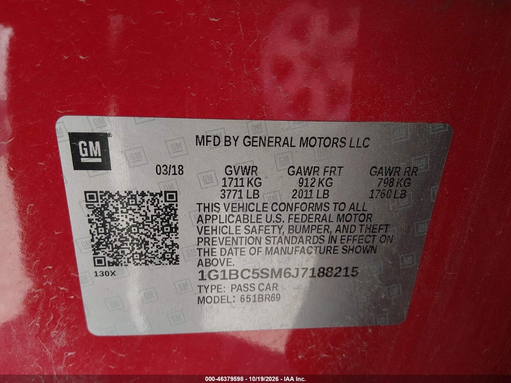 2018 Chevrolet Cruze LS Auto photo 9
