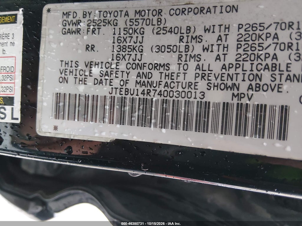 2004 Toyota 4RUNNER SR5 V6 photo 9