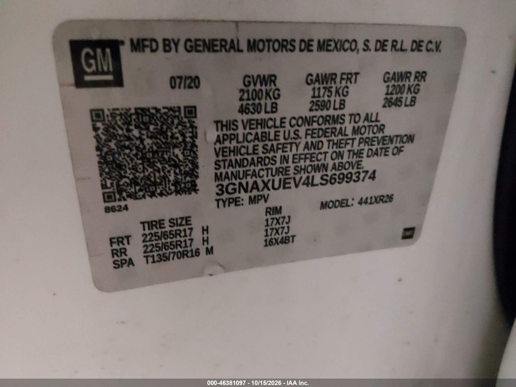2020 Chevrolet Equinox AWD LT 1.5L Turbo photo 9