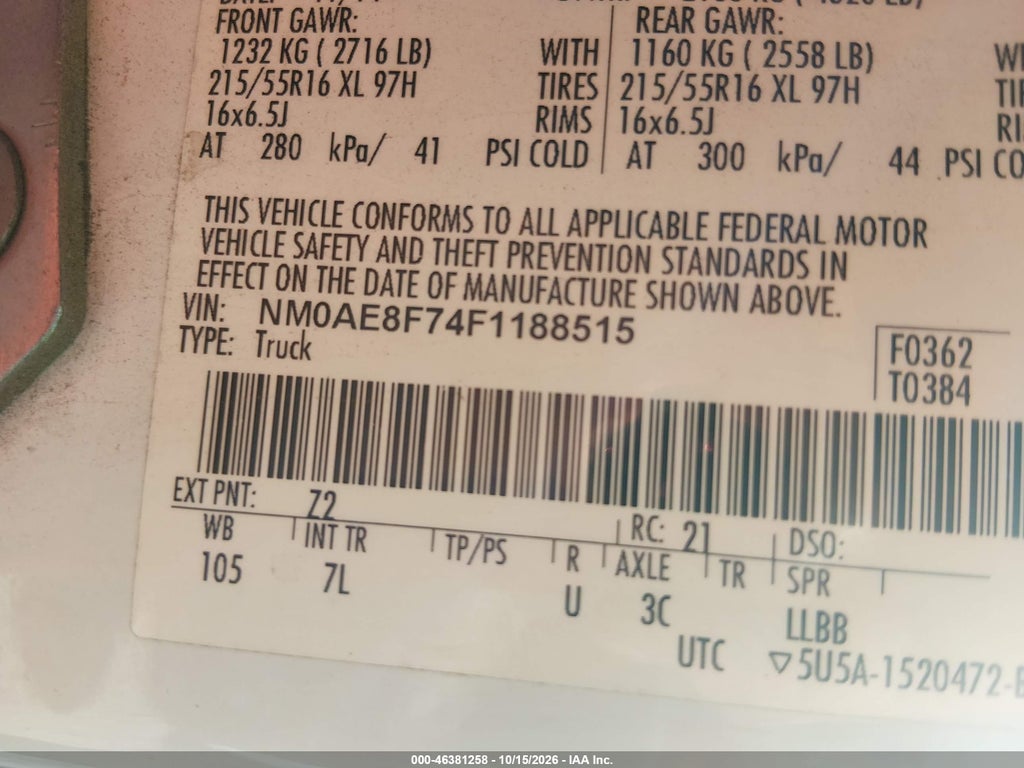 2015 Ford Transit Connect XLT photo 9