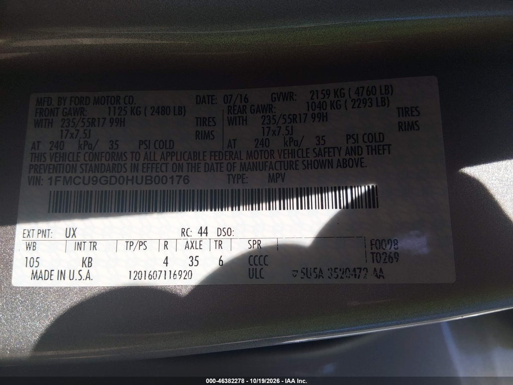 2017 Ford Escape SE photo 9