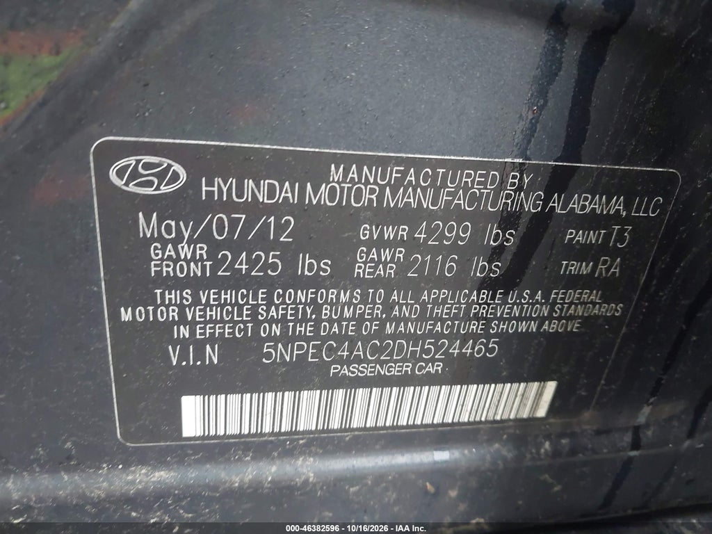 2013 Hyundai Sonata SE photo 9