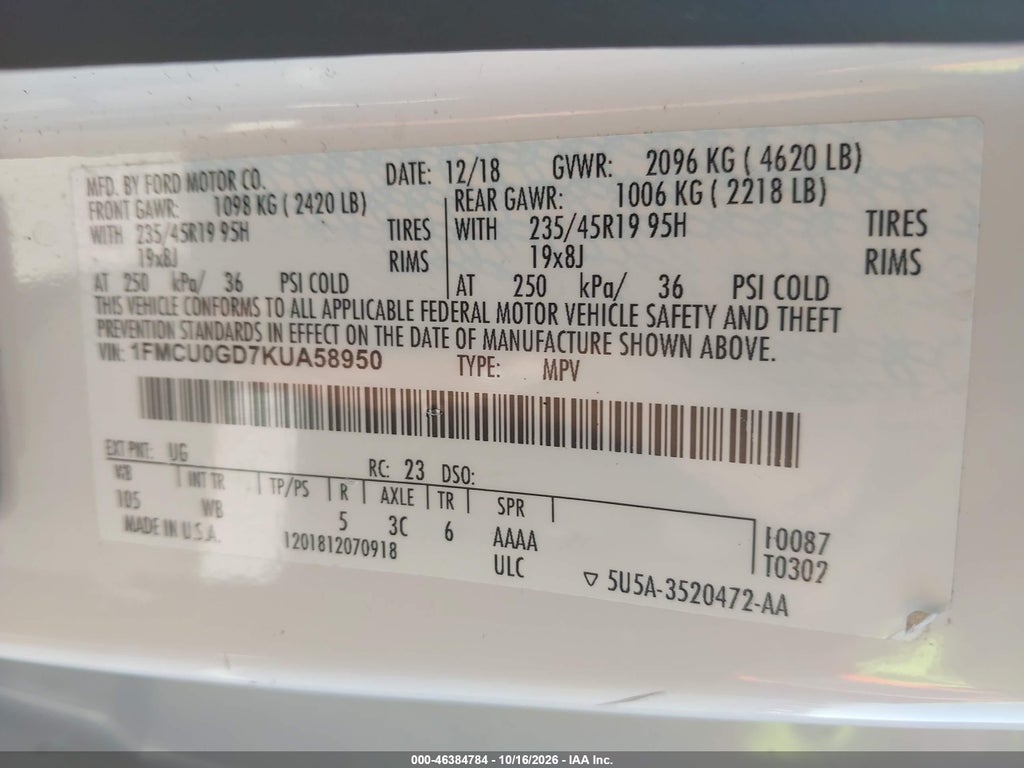 2019 Ford Escape SE photo 9