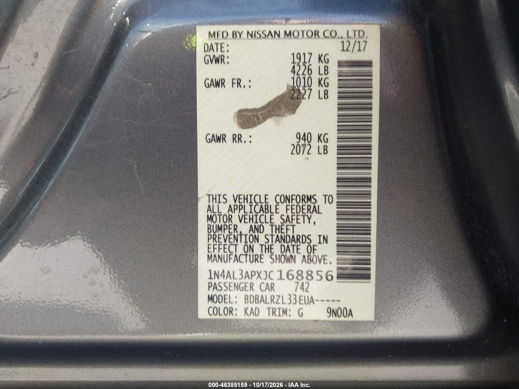 2018 Nissan Altima 2.5 SL photo 9