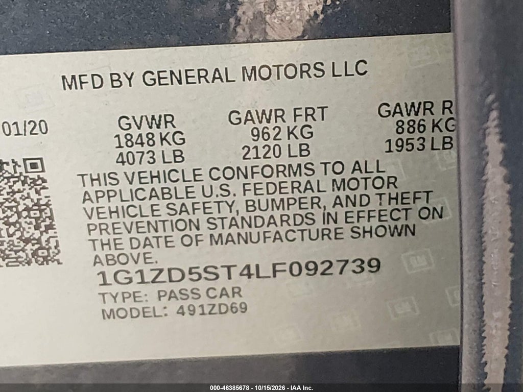 2020 Chevrolet Malibu FWD LT photo 9