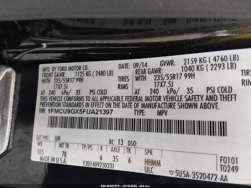 2015 Ford Escape SE photo 9