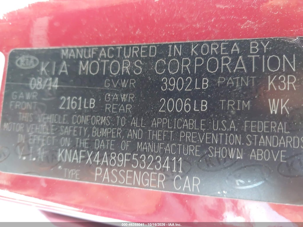 2015 Kia Forte EX photo 9