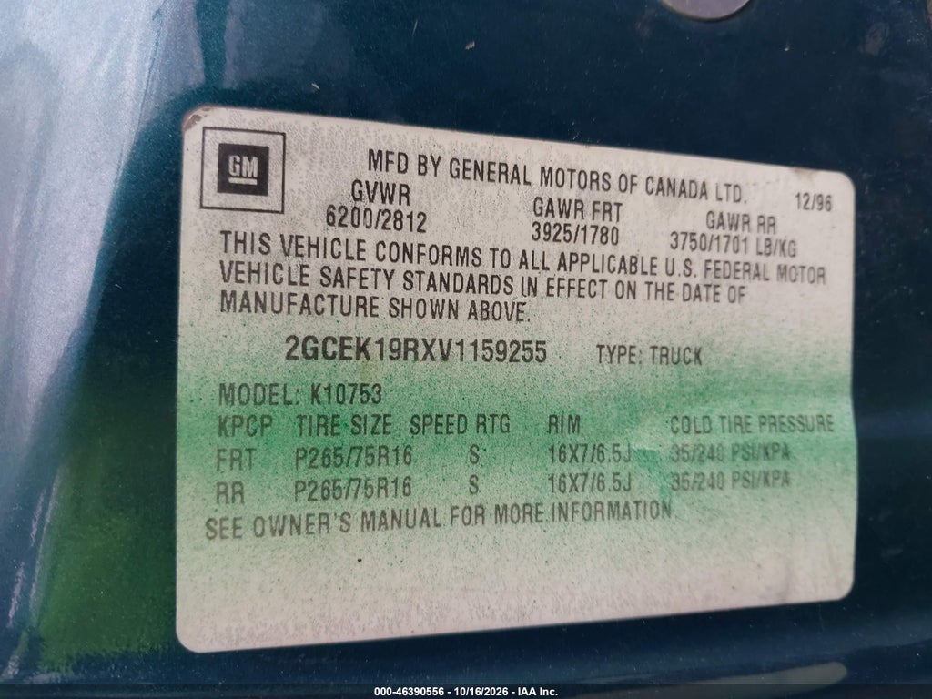 1997 Chevrolet K1500 Fleetside photo 9