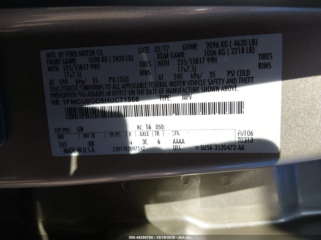 2017 Ford Escape SE photo 9
