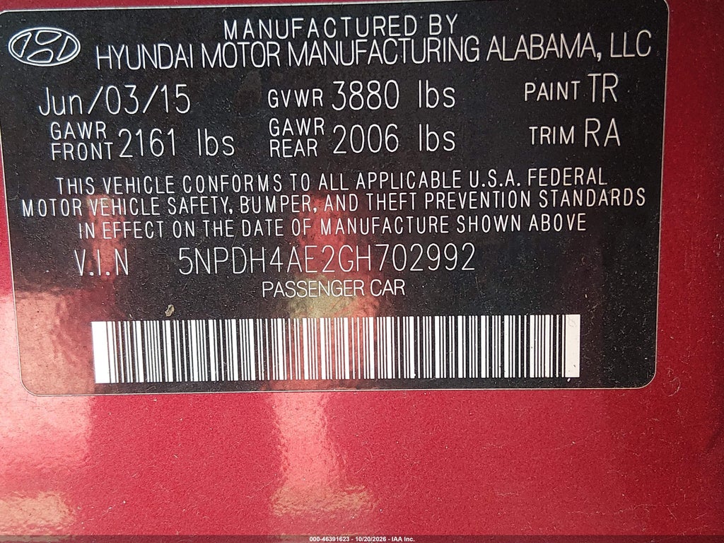 2016 Hyundai Elantra SE photo 9
