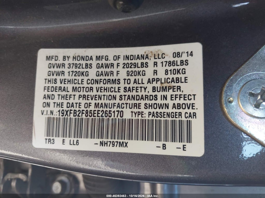 2014 Honda Civic EX photo 9