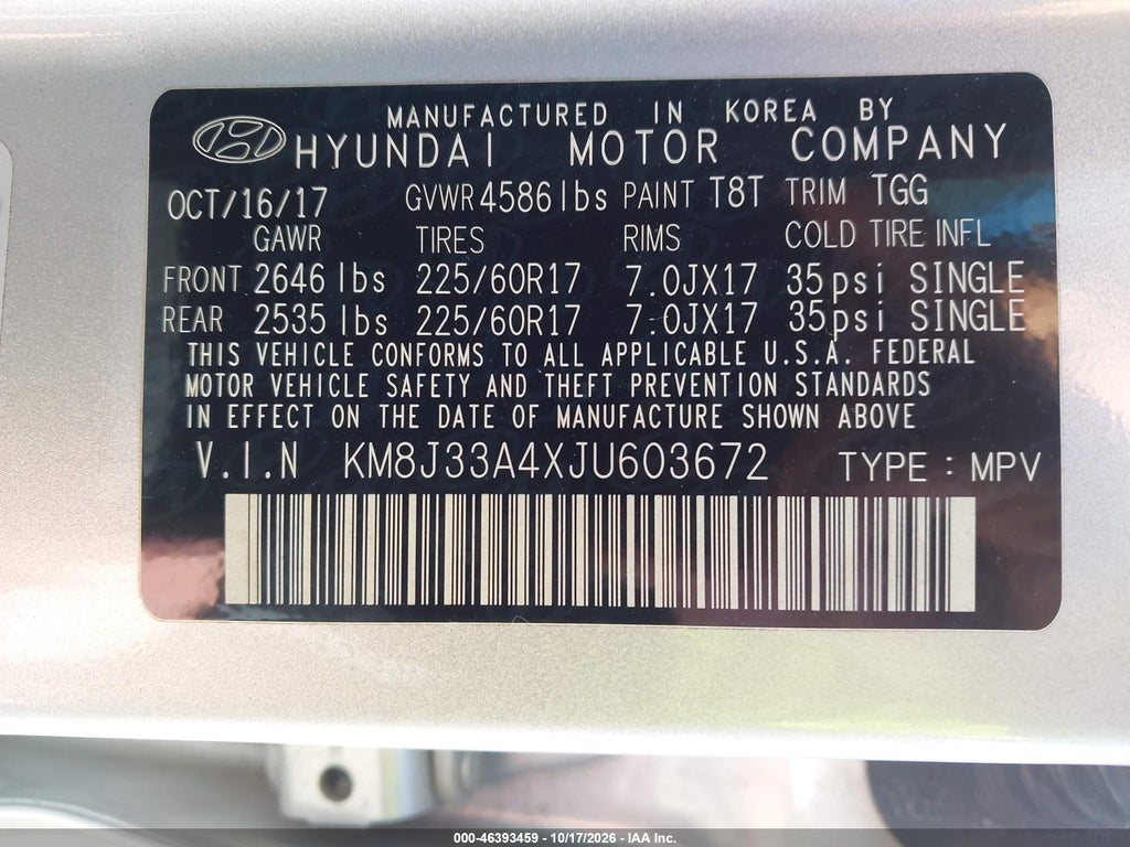 2018 Hyundai Tucson SEL photo 9