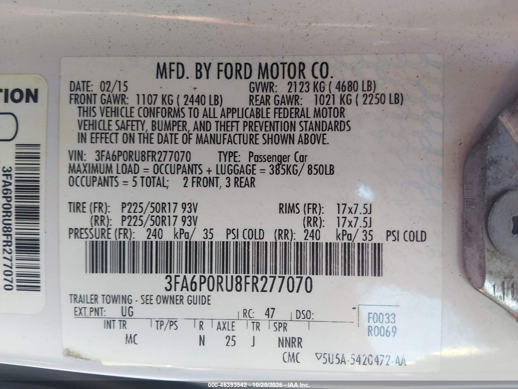 2015 Ford Fusion Hybrid Titanium photo 9