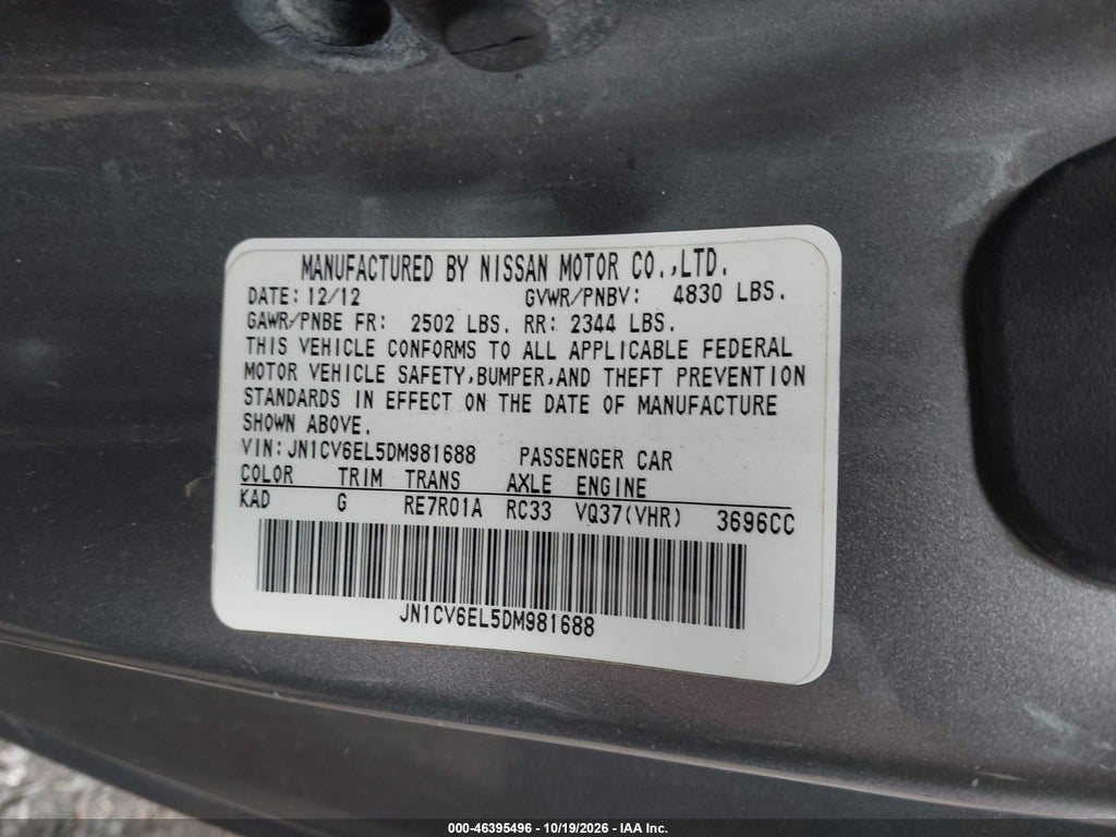 2013 Infiniti G37X photo 9