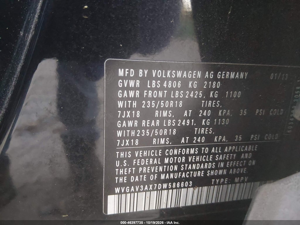 2013 Volkswagen Tiguan SE photo 9