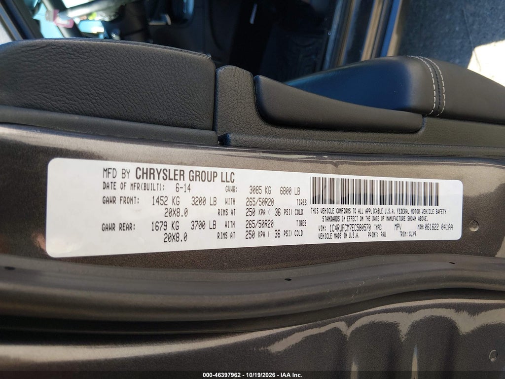 2014 Jeep Grand Cherokee Overland photo 9