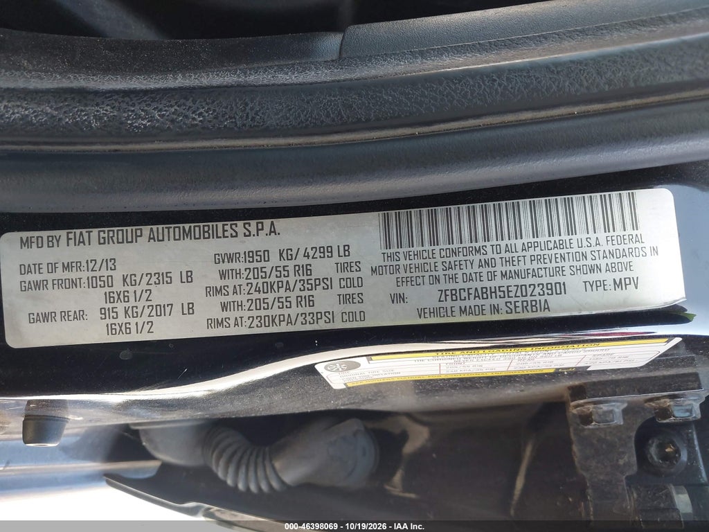 2014 Fiat 500L Easy photo 9