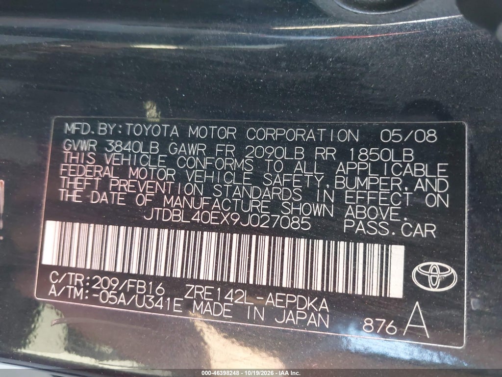 2009 Toyota Corolla LE photo 9