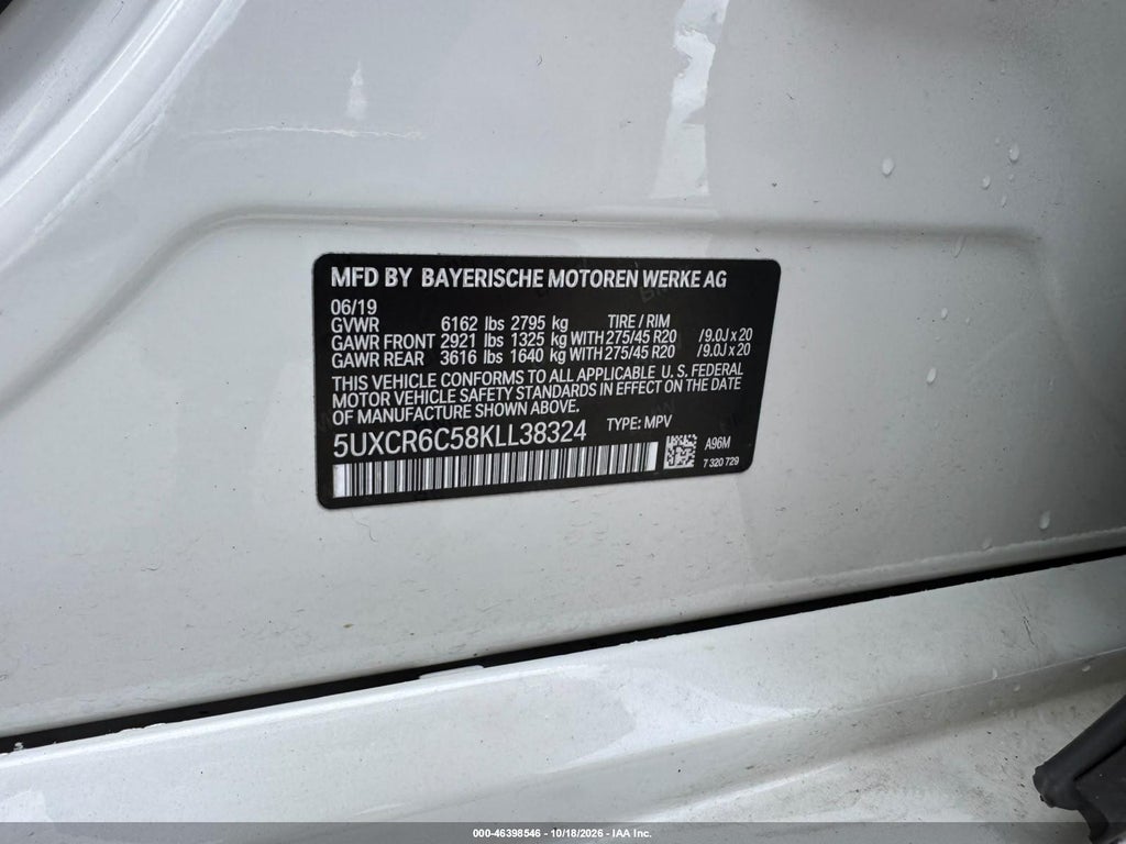 2019 BMW X5 XDRIVE40I photo 9