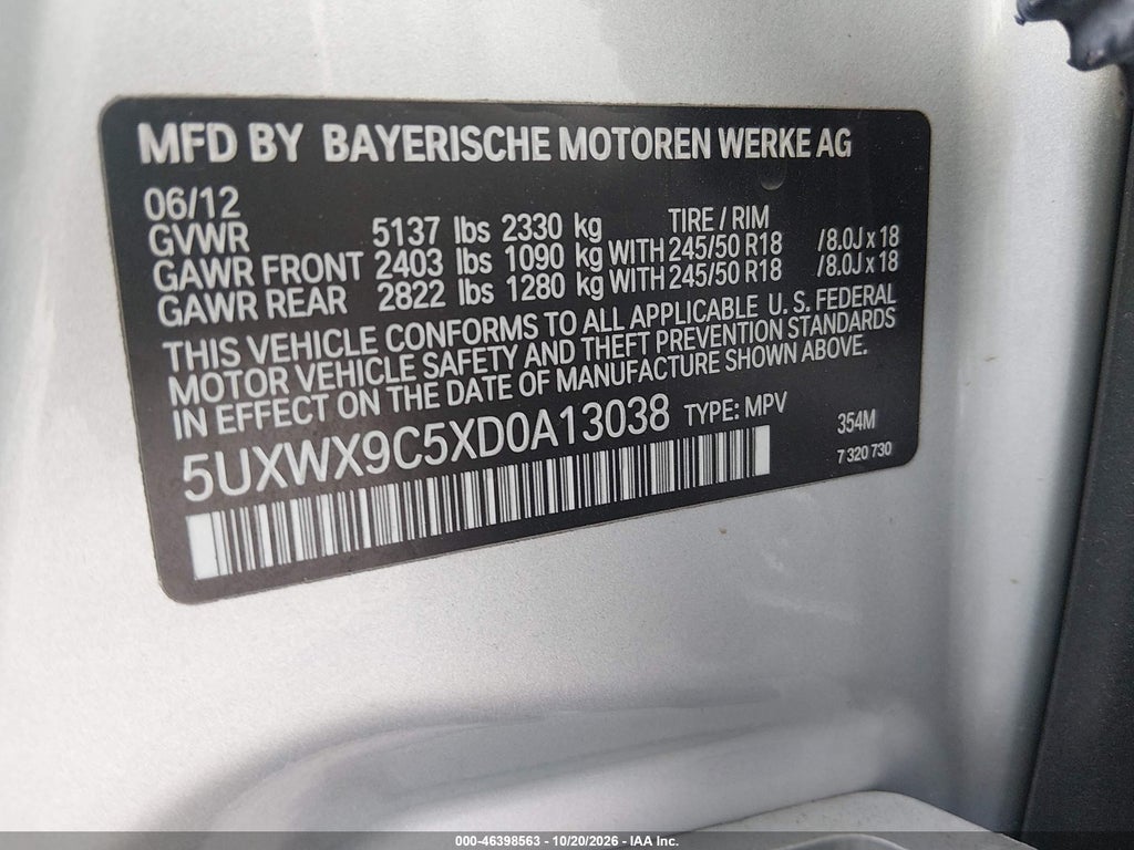 2013 BMW X3 XDRIVE28I photo 9