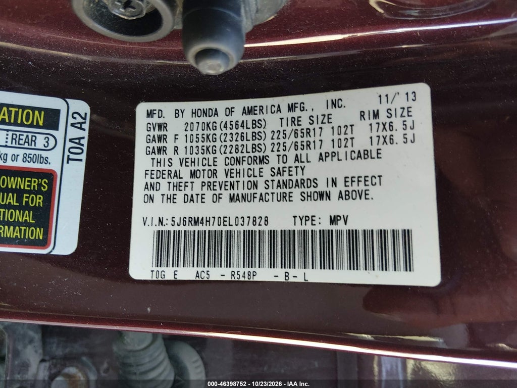 2014 Honda CR-V EX-L photo 9
