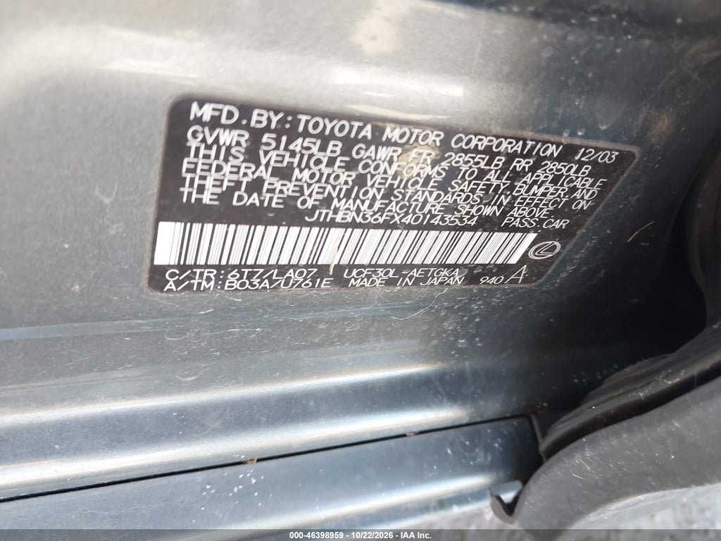 2004 Lexus LS 430 photo 9