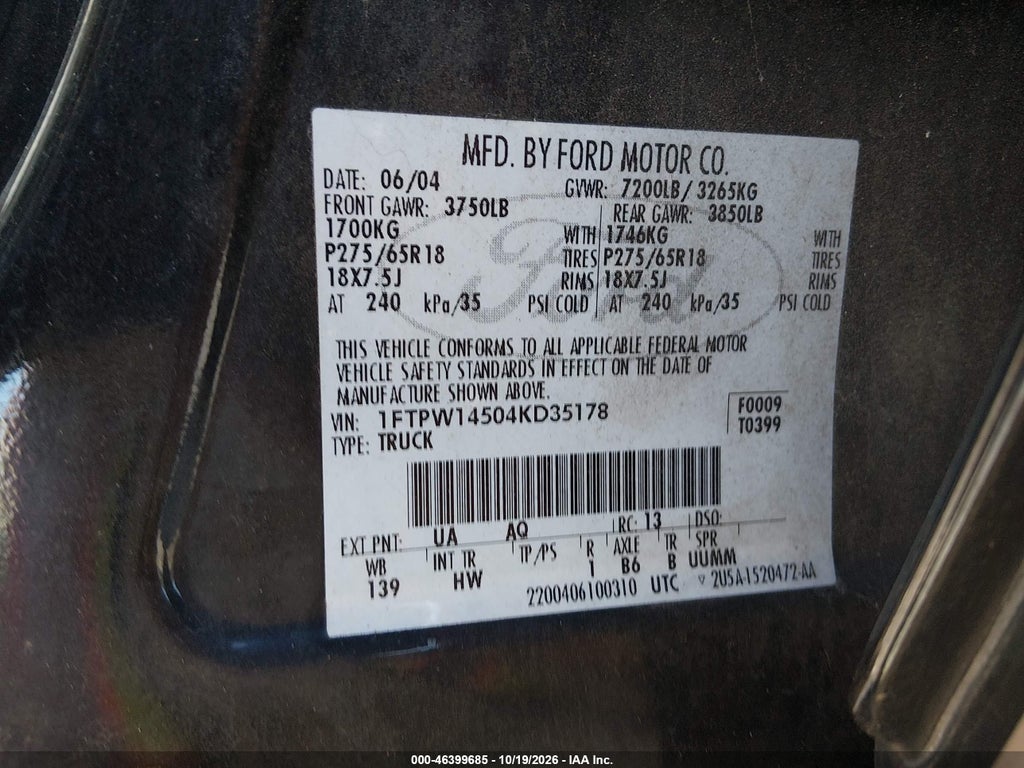 2004 Ford F-150 FX4/Lariat/XLT photo 9