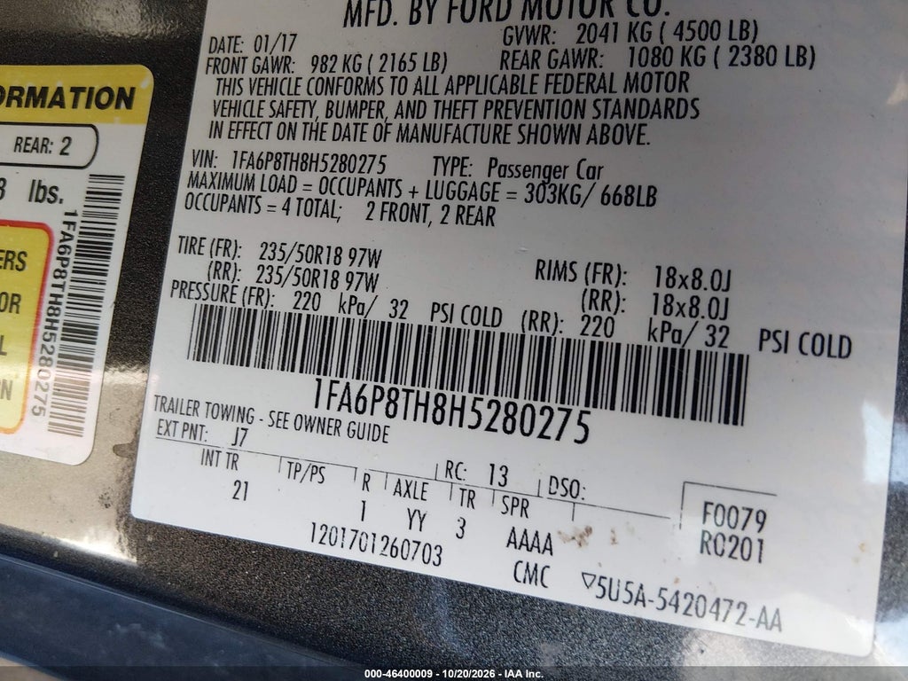 2017 Ford Mustang Ecoboost photo 9