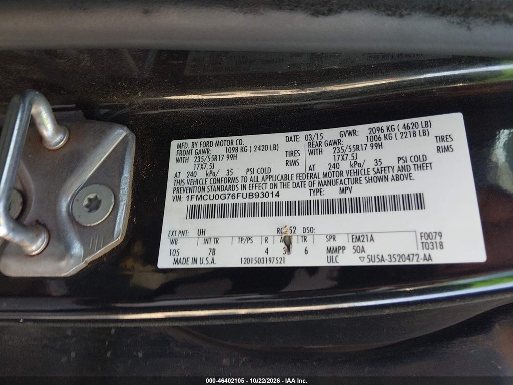 2015 Ford Escape SE photo 9