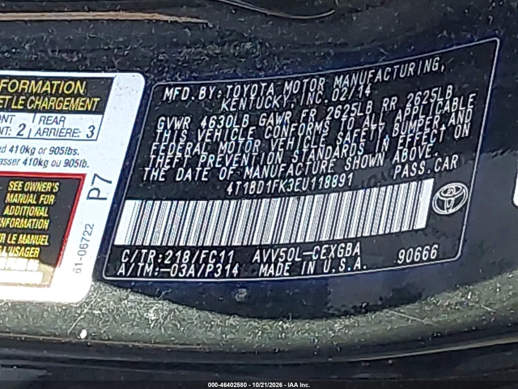 2014 Toyota Camry Hybrid XLE photo 9