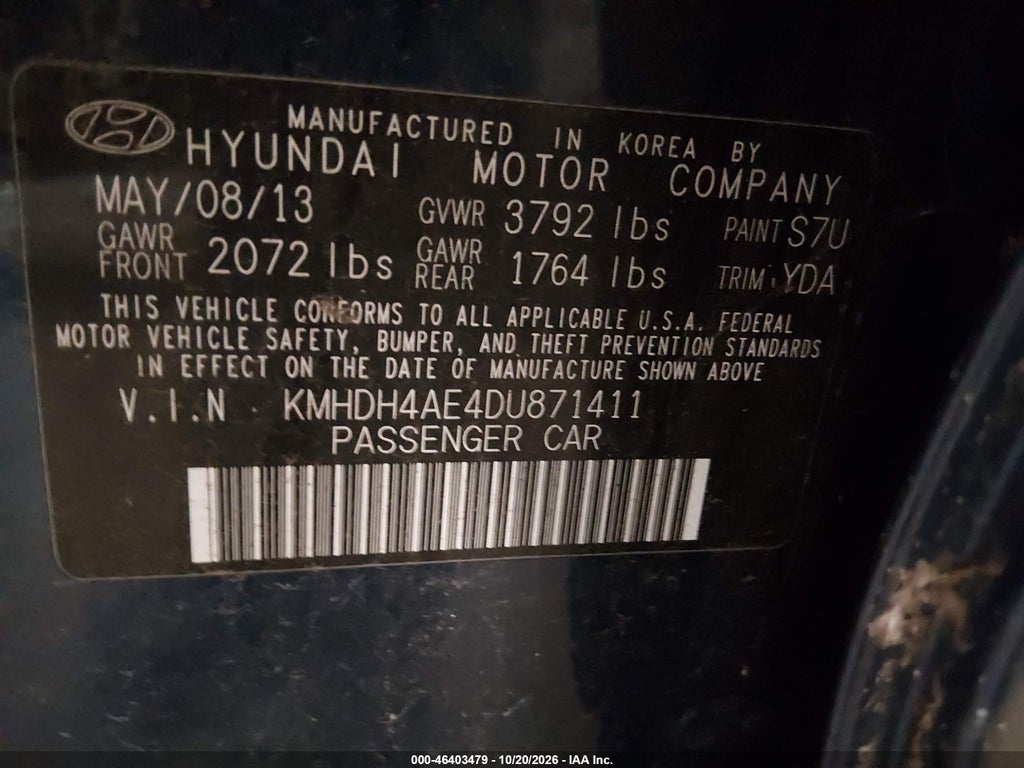 2013 Hyundai Elantra GLS photo 9