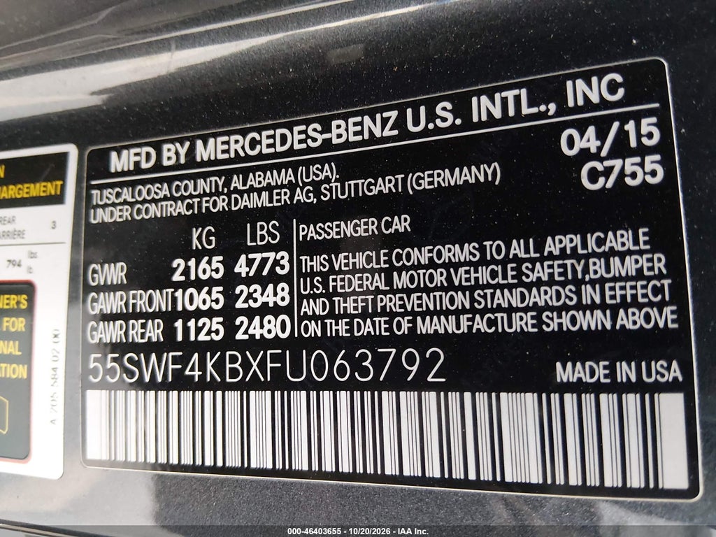 2015 Mercedes-Benz C 300 4MATIC photo 9