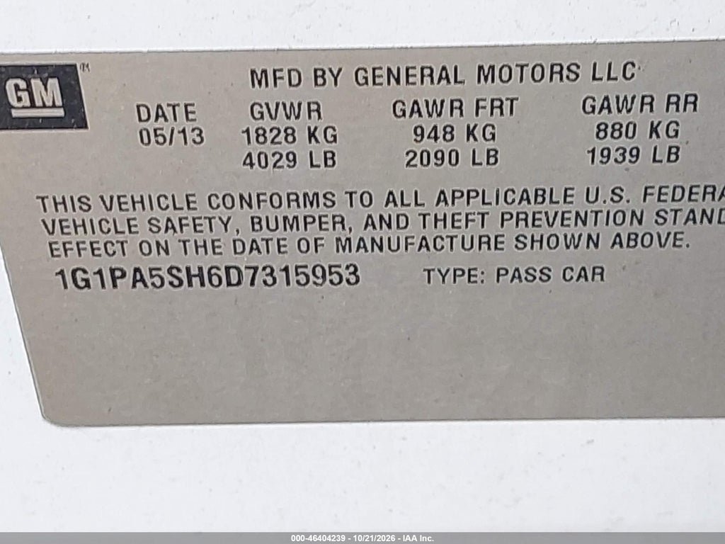 2013 Chevrolet Cruze LS Auto photo 9