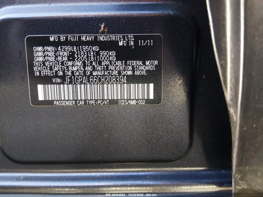 2012 Subaru Impreza 2.0I Sport Premium photo 9