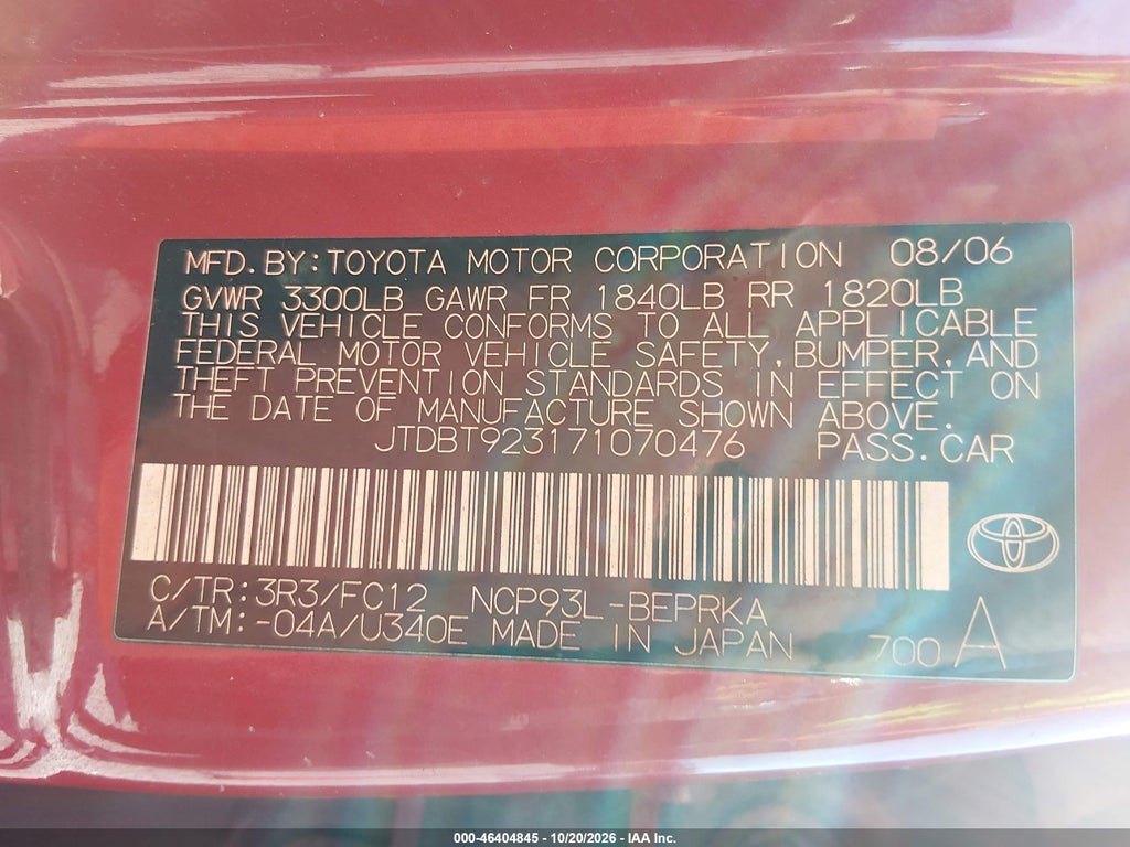 2007 Toyota Yaris photo 9