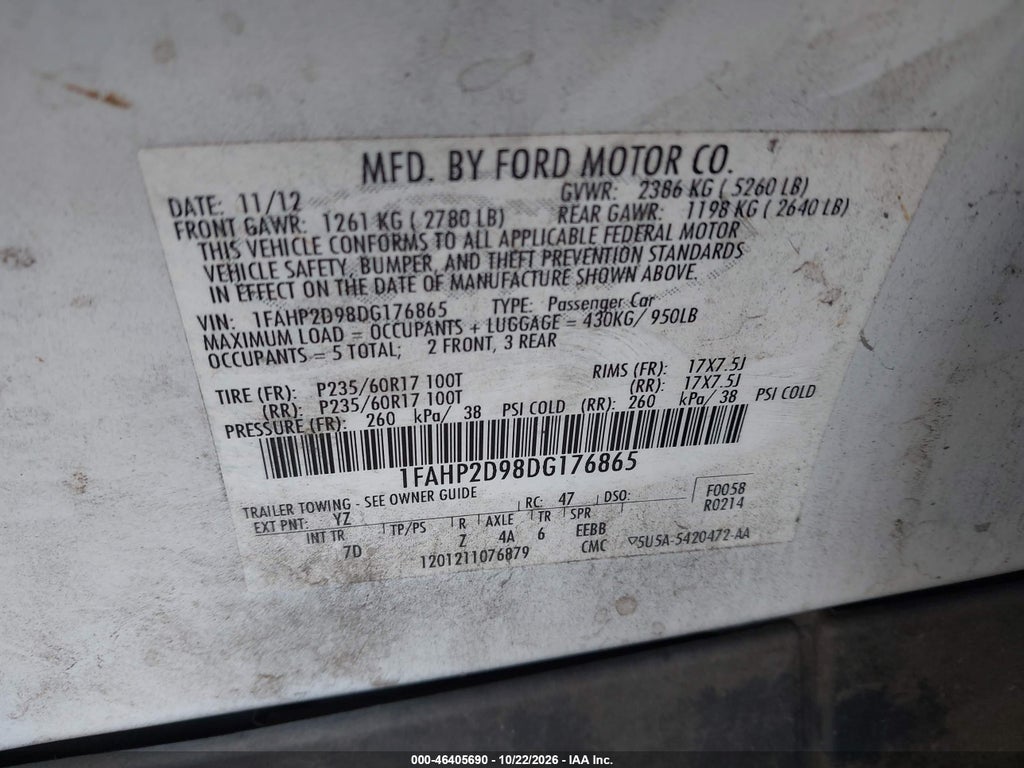 2013 Ford Taurus SE photo 9