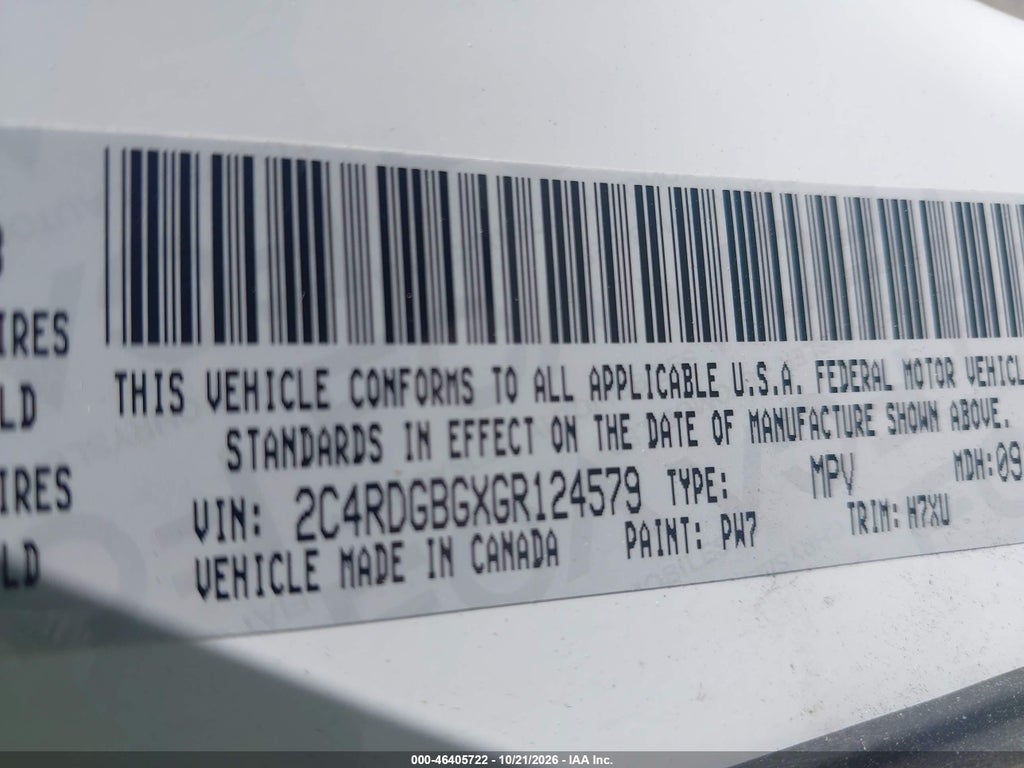 2016 Dodge Grand Caravan American Value PKG photo 9