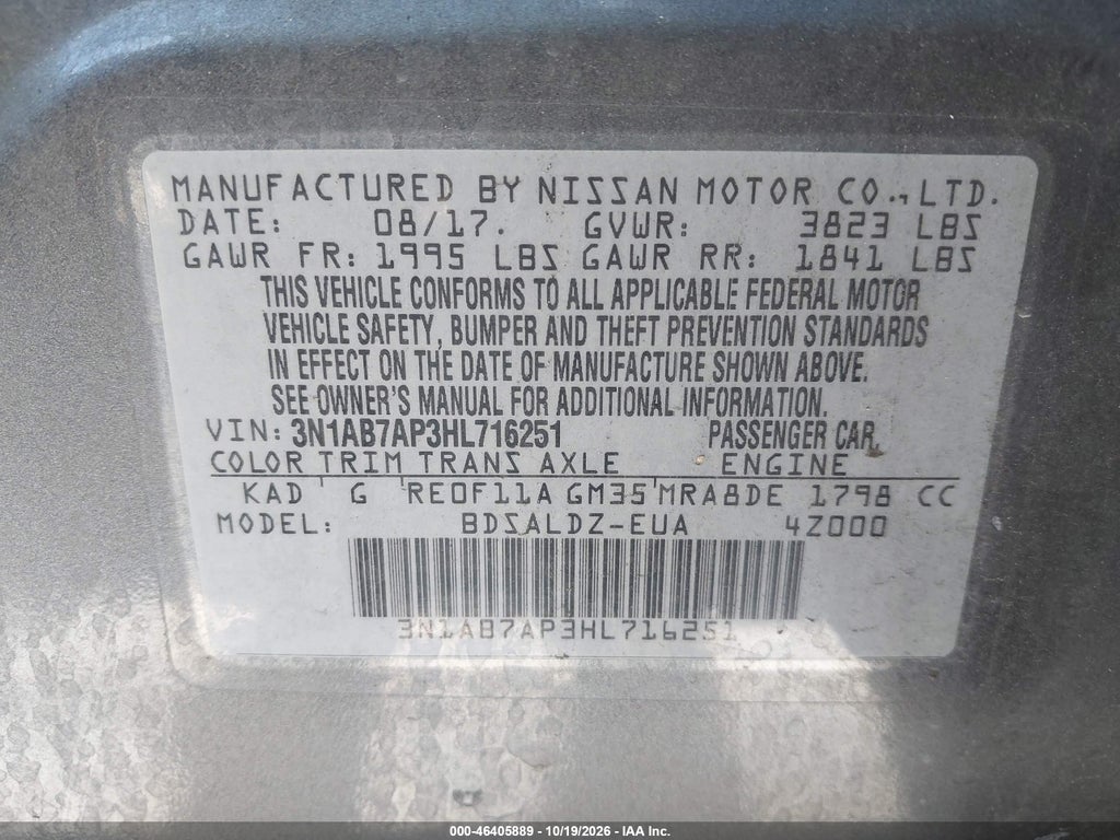 2017 Nissan Sentra SV photo 9