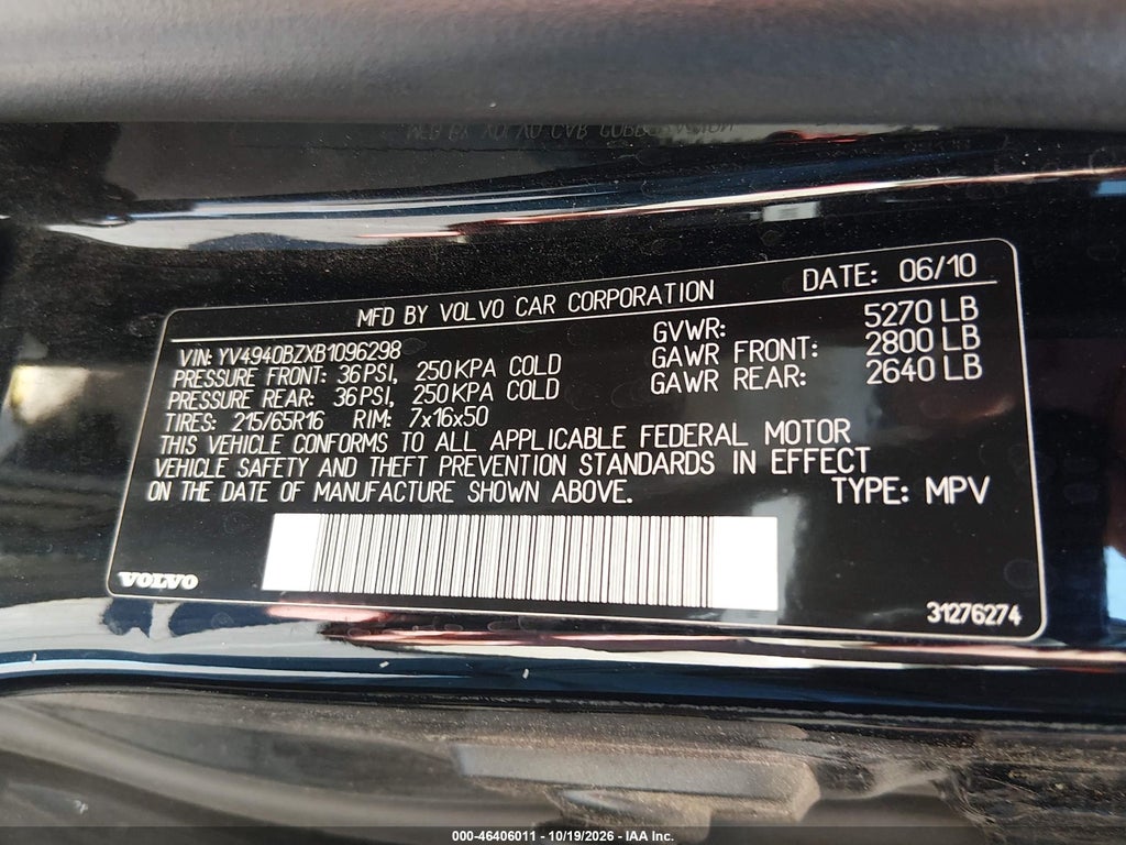 2011 Volvo XC70 3.2 photo 9