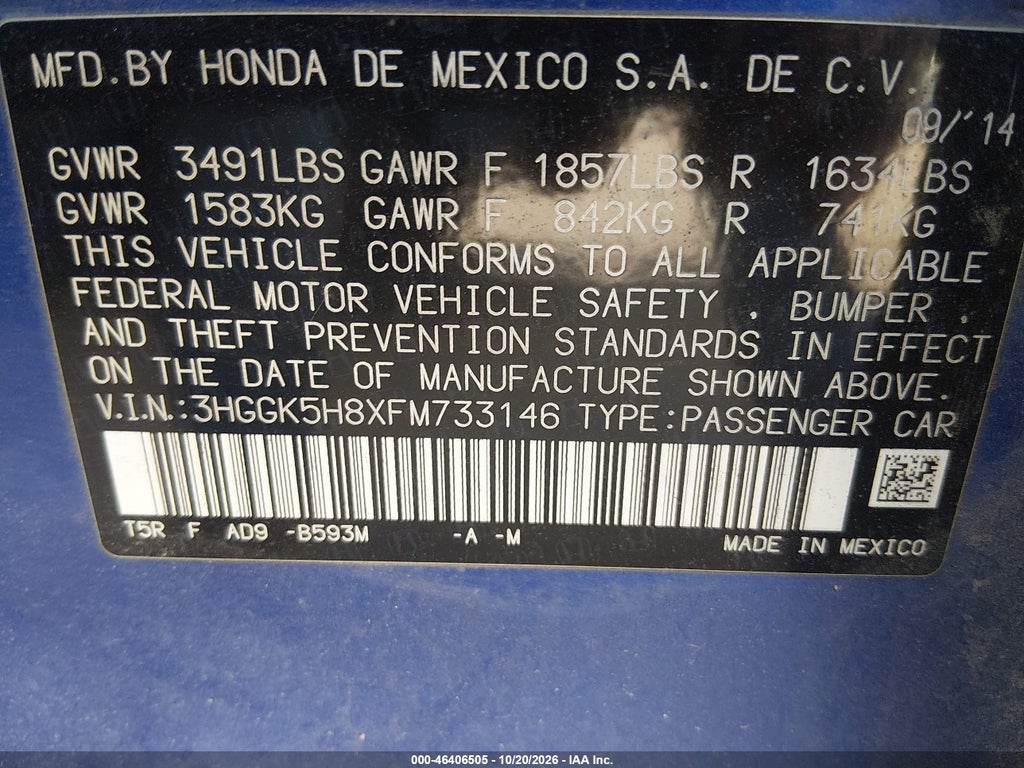 2015 Honda Fit EX/EX-L photo 9