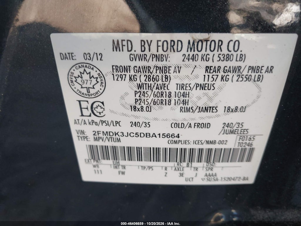 2013 Ford Edge SEL photo 9
