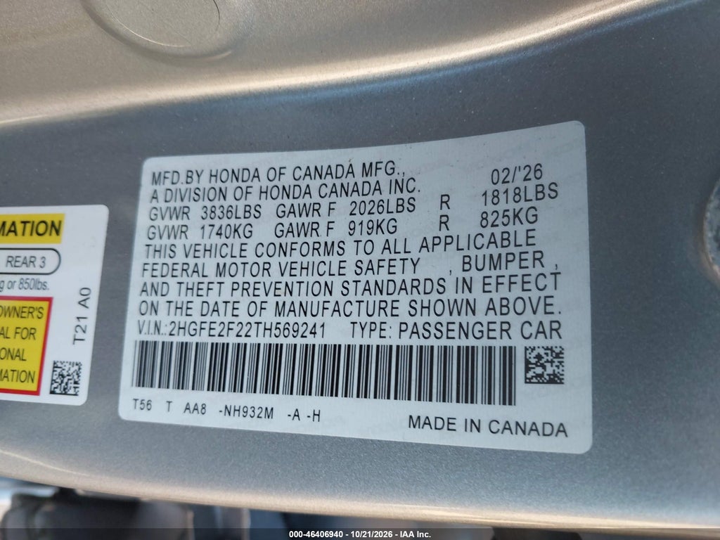 2026 Honda Civic LX photo 9