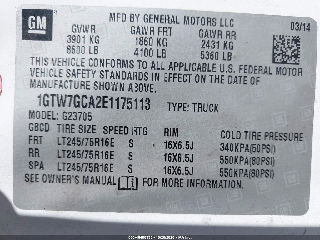2014 GMC Savana 2500 Work Van photo 9