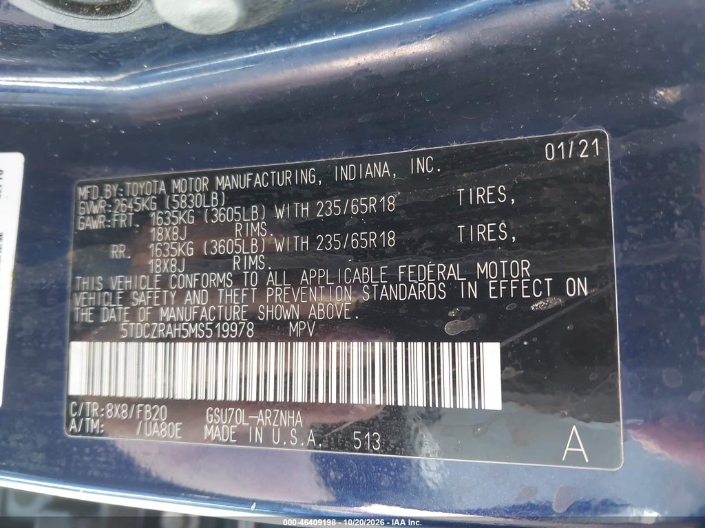 2021 Toyota Highlander L photo 9